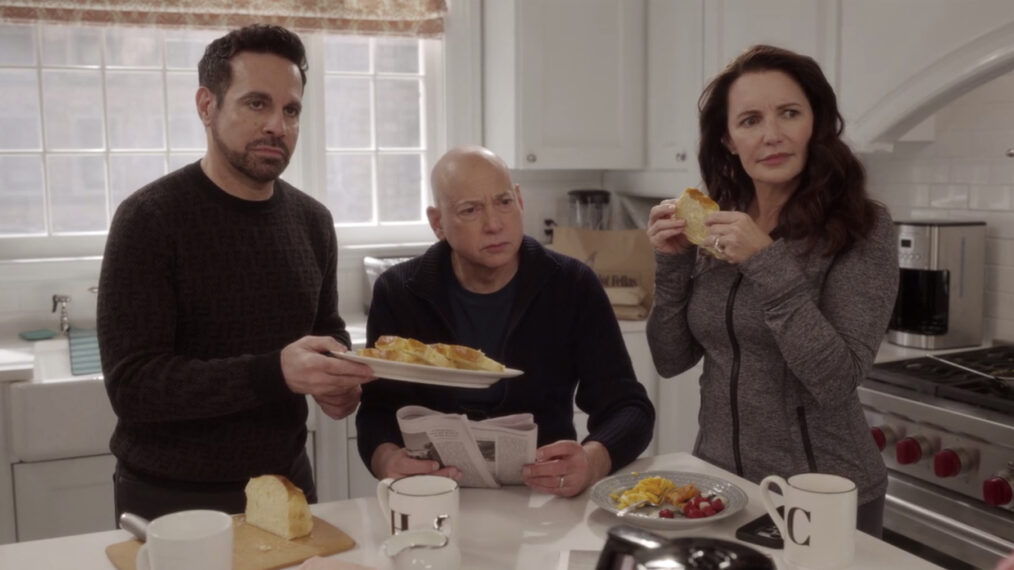 Mario Cantone, Evan Handler, and Kristin Davis in 'And Just Like That'