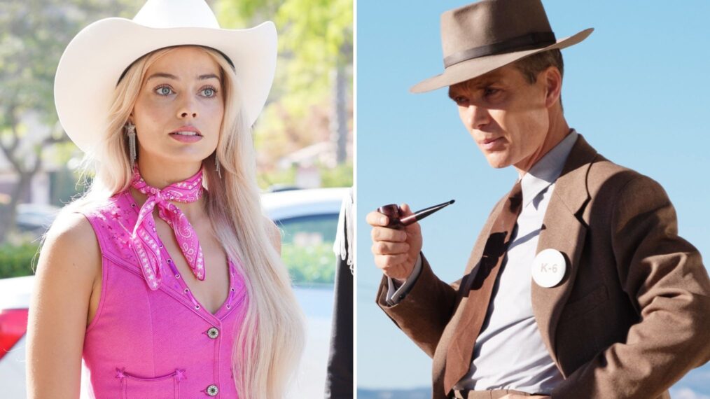 Margot Robbie in 'Barbie' and Cillian Murphy in 'Oppeheimer'
