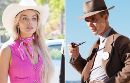 Margot Robbie in 'Barbie' and Cillian Murphy in 'Oppeheimer'