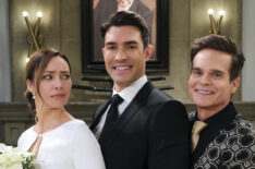Peter Porte, Emily O'Brien, and Greg Rikaart in 'Days of Our Lives'