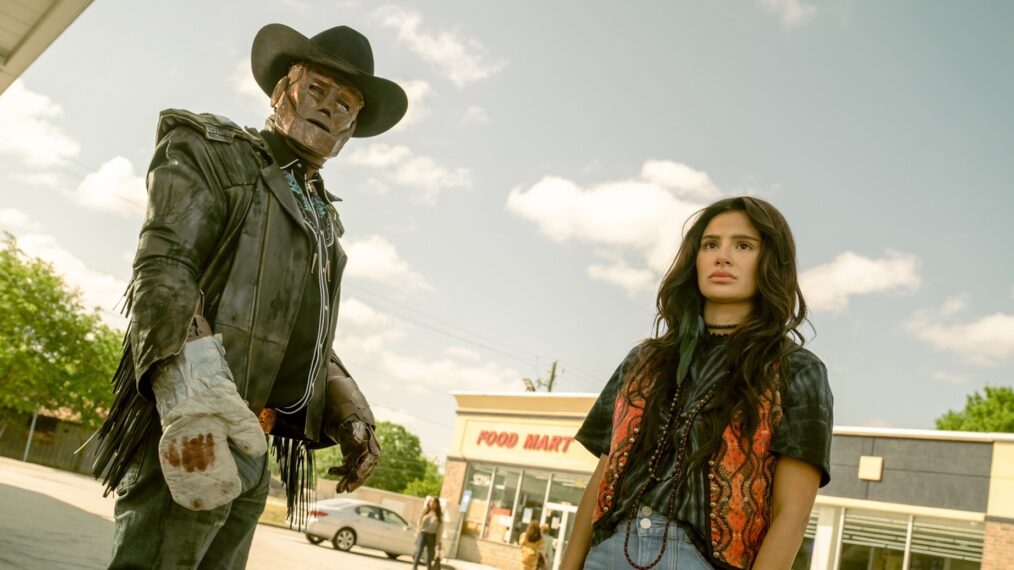 Brendan Fraser and Diane Guerrero in Doom Patrol