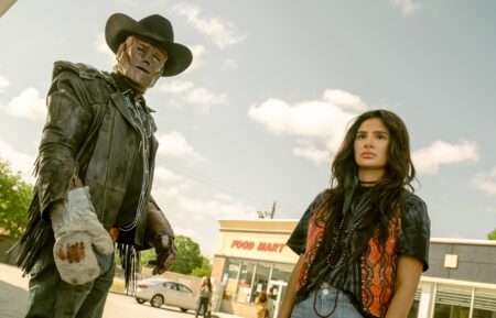 Brendan Fraser and Diane Guerrero in Doom Patrol