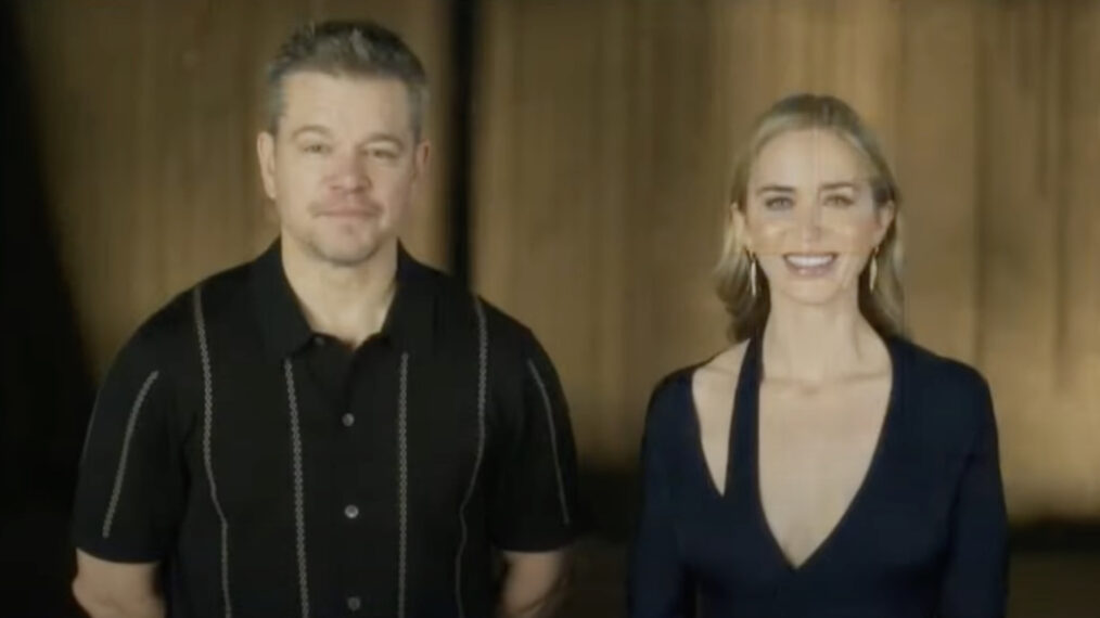 Matt Damon and Emily Blunt on 'Jeopardy!'