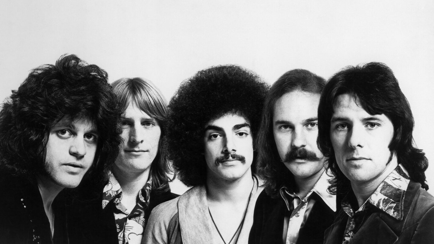George Tickner, Neal Schon, Ross Valory, and Gregg Rolie from Journey