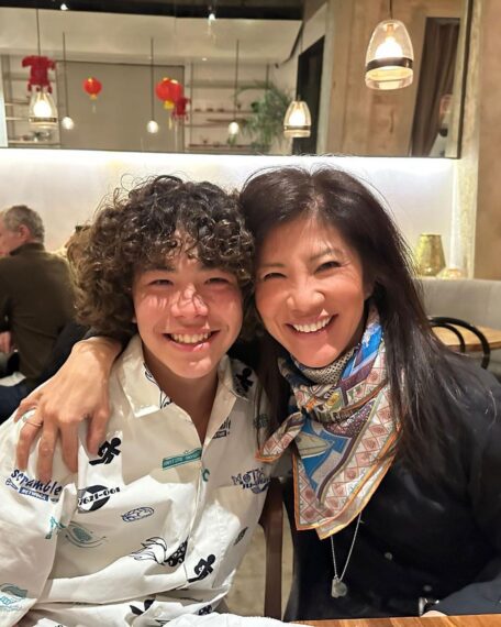 Julie Chen Moonves with son Charlie