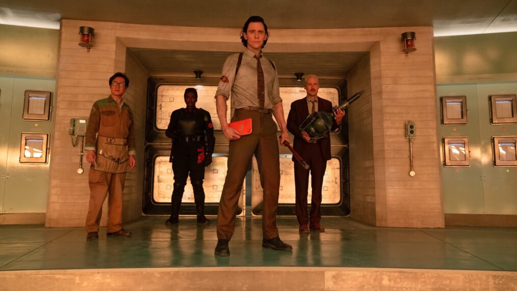 Ke Huy Quan, Wunmi Mosaku, Tom Hiddleston, and Owen Wilson in 'Loki' Season 2