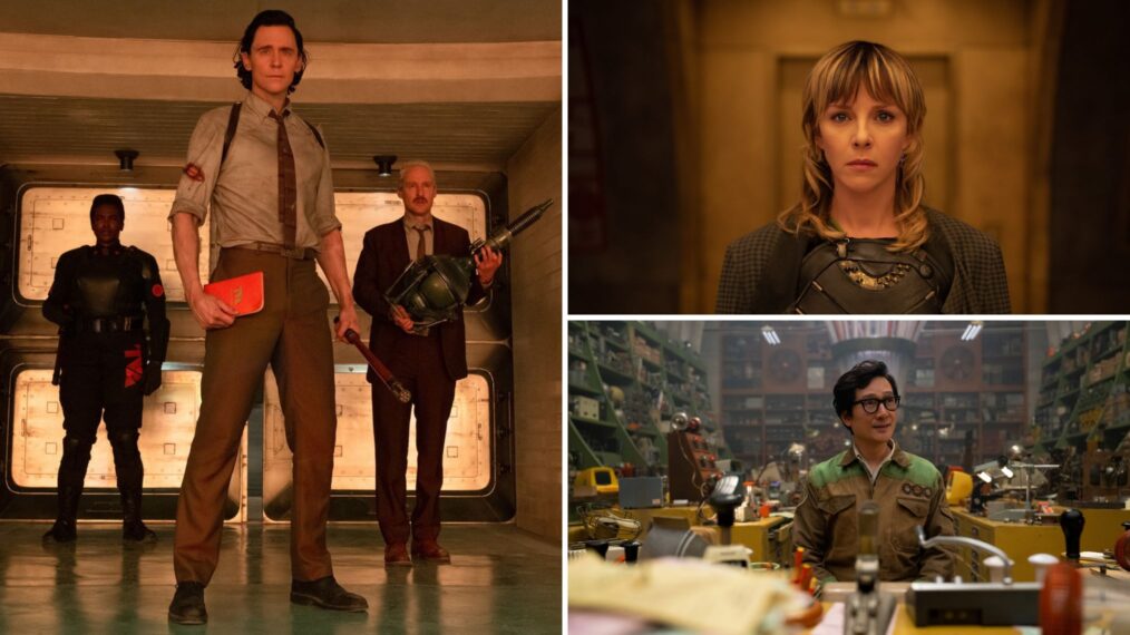 Tom Hiddleston, Wunmi Mosaku, Owen Wilson, Sophia Di Martino, and Ke Huy Quan in 'Loki' Season 2