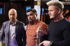 Joe Bastianich and Aarón Sánchez with Gordon Ramsay on 'MasterChef'