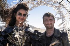 Geraldine Viswanathan and Daniel Radcliffe in 'Miracle Workers' - Season 4