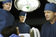 Julian McMahon as Dr. Christian Troy, Dylan Walsh as Dr. Sean McNamara, and Alec Baldwin as Dr. Barrett Moore in 'Nip/Tuck'