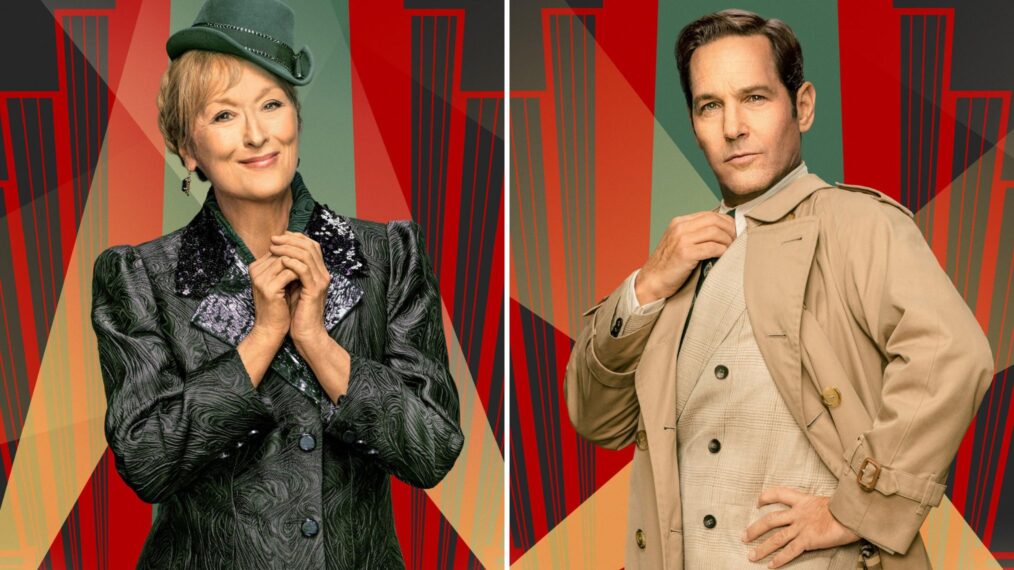 Meryl Streep and Paul Rudd in posters for 'Only Murders in the Building' Season 3