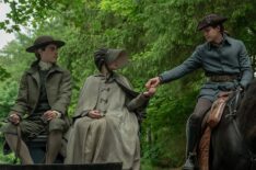 Joey Phillips, Izzy Meikle-Small, and Charles Vandervaart in 'Outlander' - Season 7
