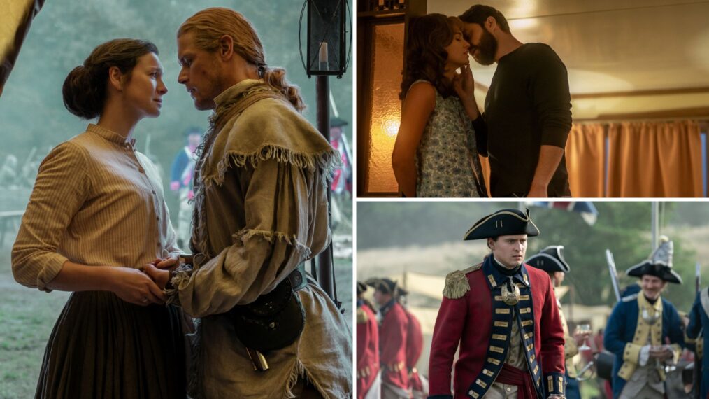 Caitriona Balfe, Sam Heughan, Sophie Skelton, Richard Rankin, and Charles Vandervaart in 'Outlander' Season 7, Episode 7