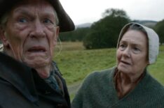 Hugh Ross and Sarah Collier in 'Outlander' Season 7