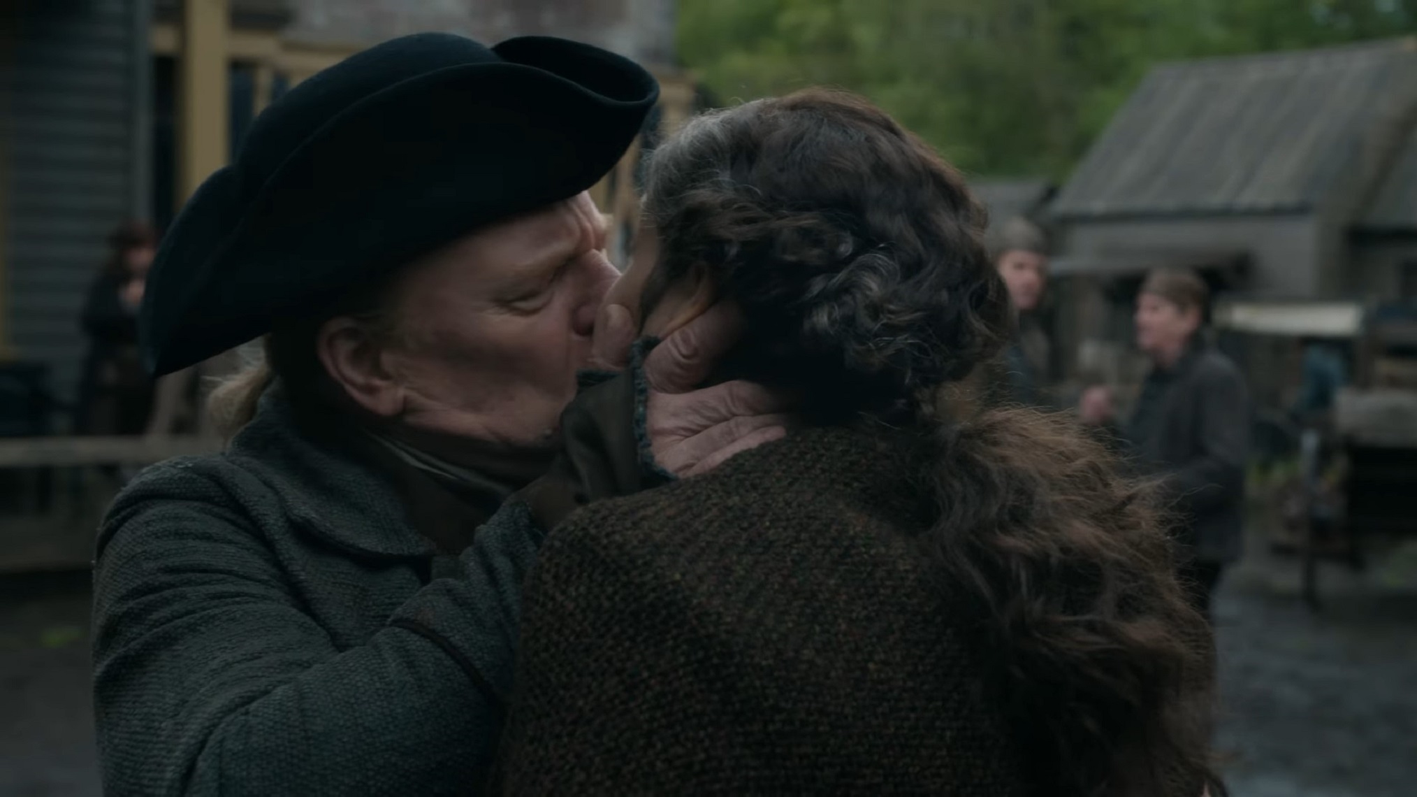 Mark Lewis Jones and Caitriona Balfe in 'Outlander' Season 7