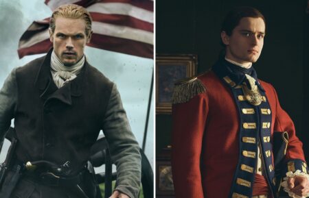 Sam Heughan and Charles Vandervaart in 'Outlander' Season 7