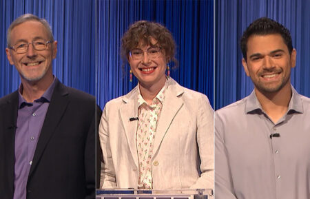 Ray LaLonde, Hannah Wilson, and Cris Pannullo on Jeopardy!