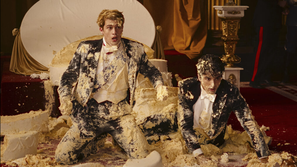 Nicholas Galitzine and Taylor Zakhar Perez in 'Red, White & Royal Blue'