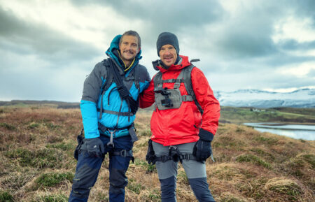 Bear Grylls and Benedict Cumberbatch in 'Running Wild With Bear Grylls: The Challenge'