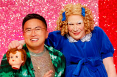 Jimbo as Shirley Temple with guest judge Bowen Yang on 'RuPaul's Drag Race All Stars' Season 8 Episode 5