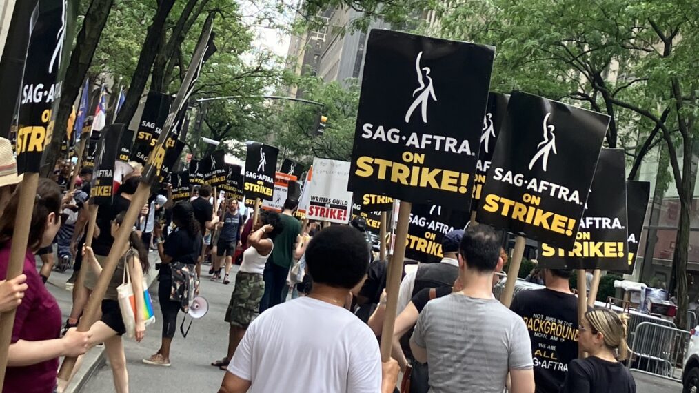 SAG-AFTRA Strike Rockefeller Center