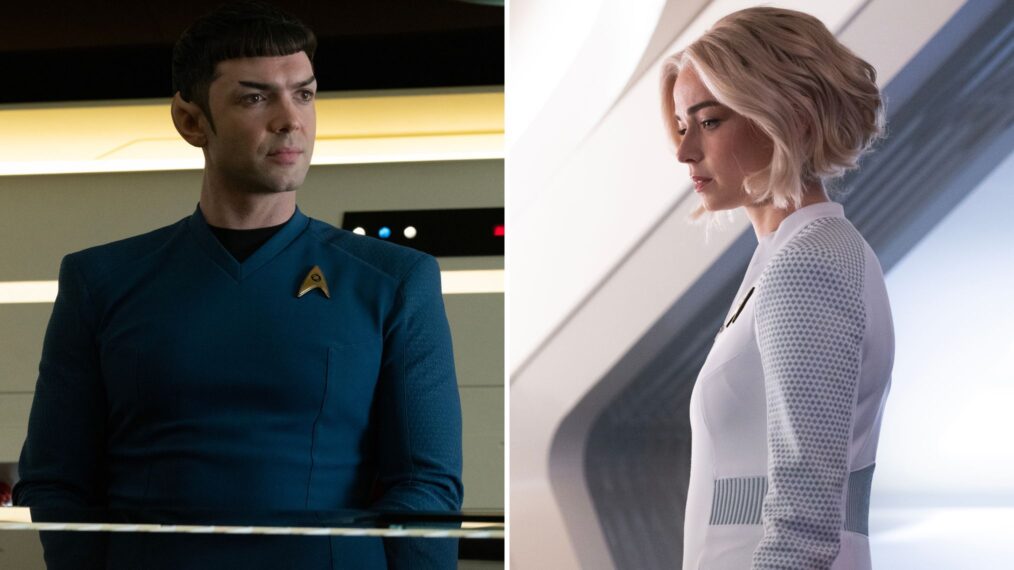 Ethan Peck and Jess Bush in 'Star Trek: Strange New Worlds'