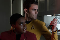 Celia Rose Gooding and Paul Wesley in 'Star Trek: Strange New Worlds' - Season 2, Episode 6