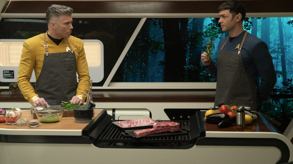 Anson Mount and Ethan Peck in 'Star Trek: Strange New Worlds'