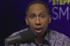 Stephen A. Smith hosts his podcast