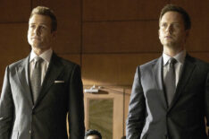 Gabriel Macht as Harvey Specter and Patrick J. Adams as Mike Ross in 'Suits'