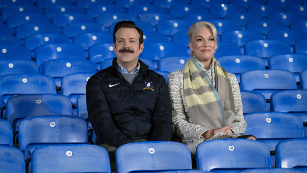 Jason Sudeikis and Hannah Waddingham in 'Ted Lasso'