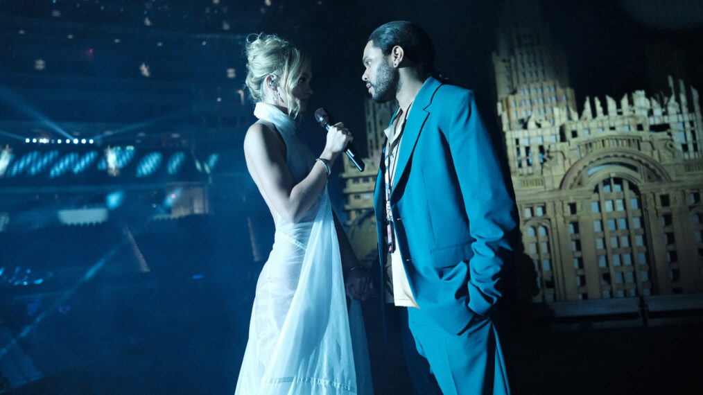 Lily-Rose Depp and Abel Tesfaye (The Weeknd) in 'The Idol' Season 1 finale