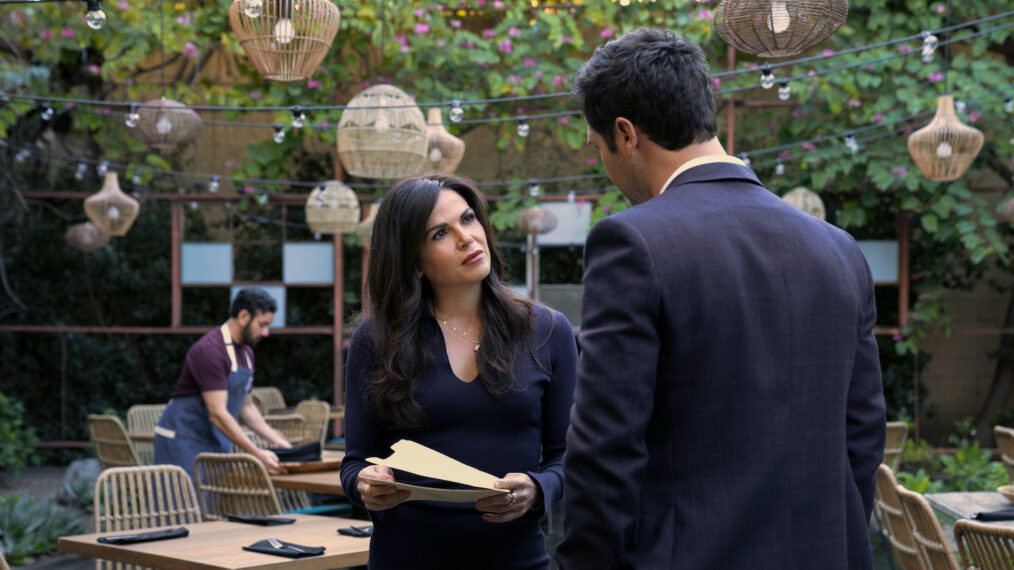 Lana Parrilla as Lisa Trammell, Manuel Garcia-Rulfo as Mickey Haller in 'The Lincoln Lawyer'