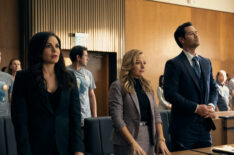 Lana Parrilla as Lisa Trammell, Becki Newton as Lorna Crane, Manuel Garcia-Rulfo as Mickey Haller in 'The Lincoln Lawyer'