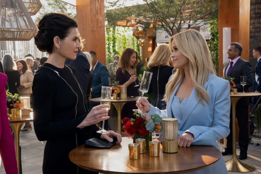 Julianna Margulies and Reese Witherspoon in 'The Morning Show' Season 3