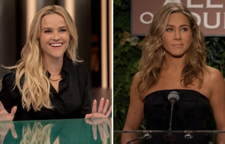 Jennifer Aniston and Reese Witherspoon in 'The Morning Show' Season 3