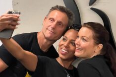 Tony Goldwyn, Kerry Washington, and Bellamy Young at SAG-AFTRA offices