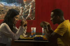 Stephanie Beatriz and Anthony Mackie in 'Twisted Metal'