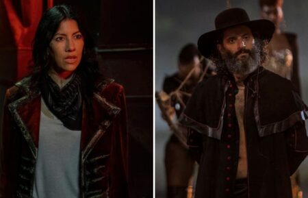 Stephanie Beatriz and Jason Mantzoukas in 'Twisted Metal'