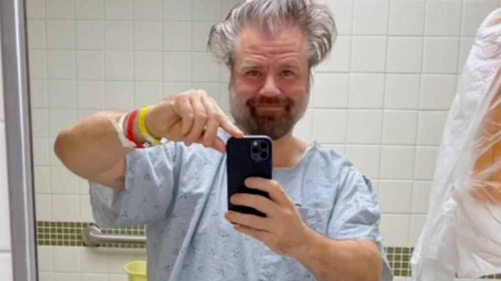 Tyler Labine in the hospital