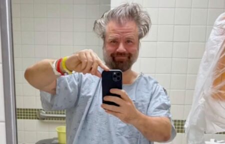 Tyler Labine in the hospital