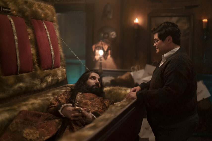 Kayvan Novak and Harvey Guillen in 'What We Do in the Shadows' Season 5