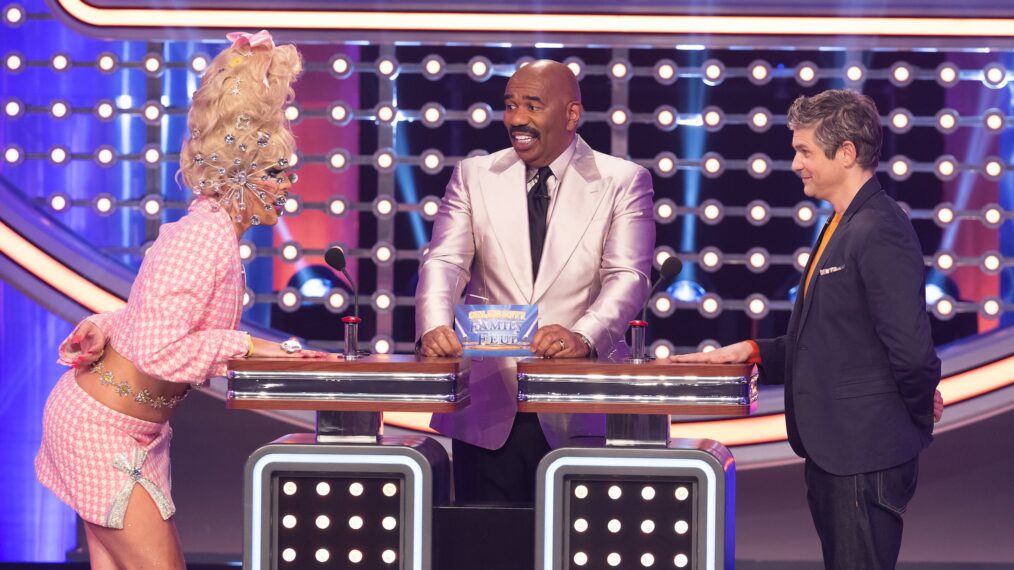 Willam Belli, Steve Harvey, and David Burtka on Celebrity Family Feud