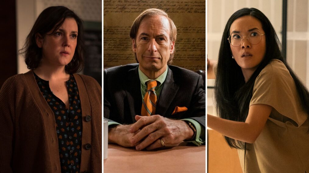 Melanie Lynskey in 'Yellowjackets,' Bob Odenkirk in 'Better Call Saul,' and Ali Wong in 'BEEF'