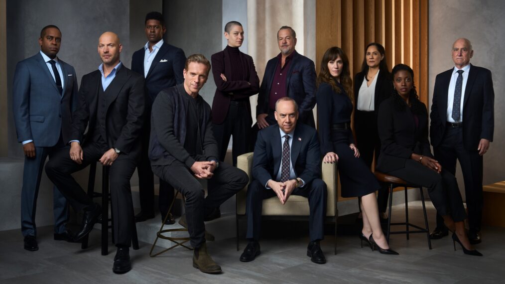 Billions- Paul Giamatti and Damian Lewis and cast