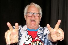 Voice actor Charles Martinet poses backstage after the 'Super Smash Bros Ultimate' challenge during the Seventh Annual Amazing Las Vegas Comic Con