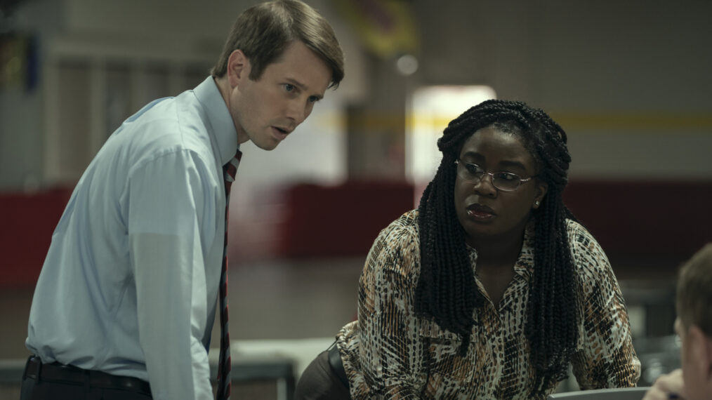 Tyler Ritter and Uzo Aduba in 'Painkiller' on Netflix