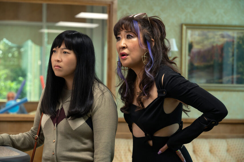 Nora Lum, a.k.a. Awkwafina, and Sandra Oh in Quiz Lady