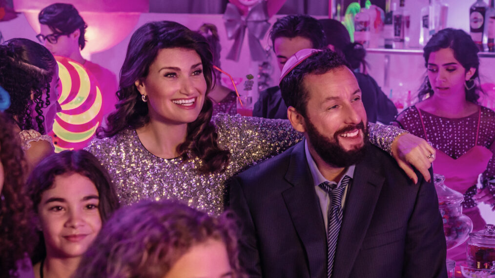 Idina Menzel and Adam Sandler in 'You Are So Not Invited to My Bat Mitzvah'