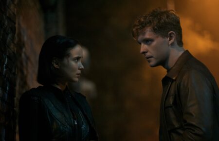 lba Baptista as Ava Silva, Jack Mullarkey as Miguel/Michael in episode 204 of Warrior Nun